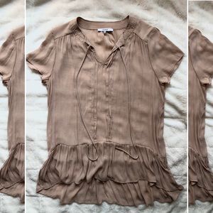 Long Flowy Tan Shirt